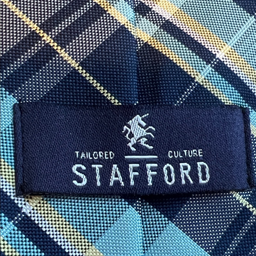 Stafford Blue and Green Plaid Fabric